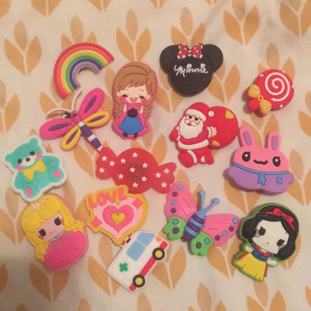I am selling croc charms, there are 14 charms I am selling, you can order anyone